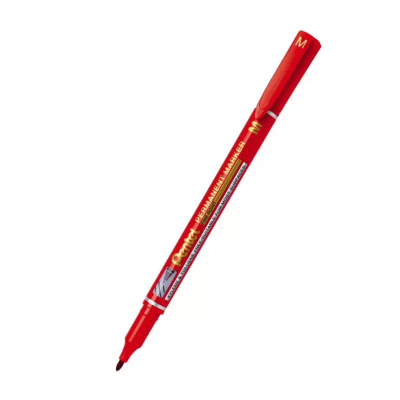 Pentel CD Marker Plastic Red 0.6 mm Tip Size for Home, School & Office Use, N450, (Pack of 10 Pcs)