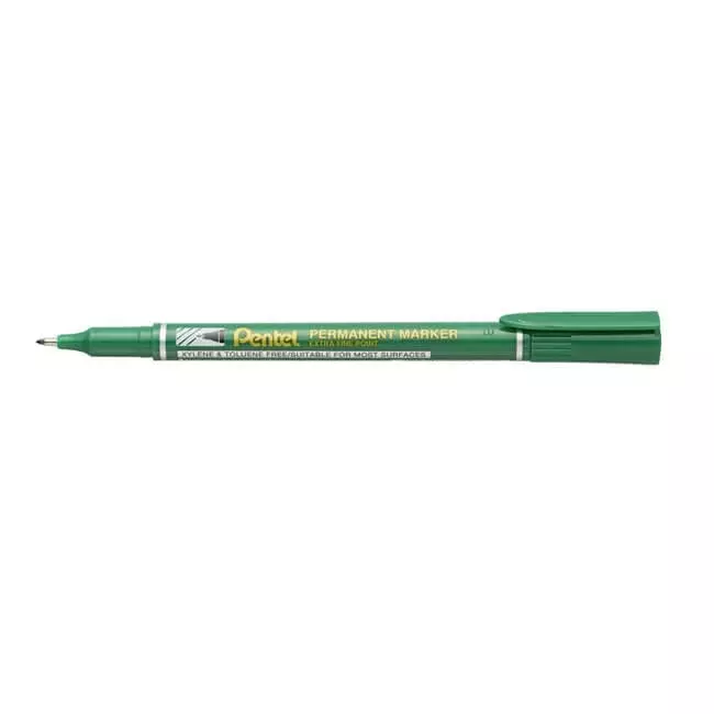 Pentel Permanent Marker Extra Fine Point 1.6 mm Bullet Tip Green Ink, NF450