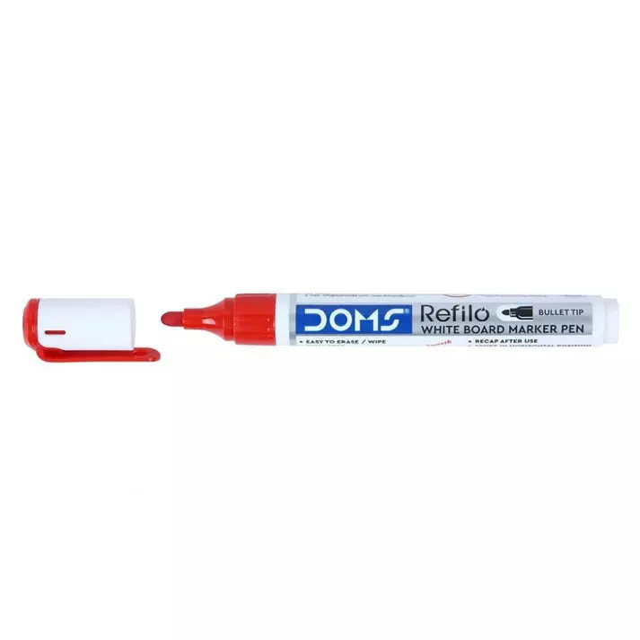 Doms Refilo Permanent Marker Pen Red
