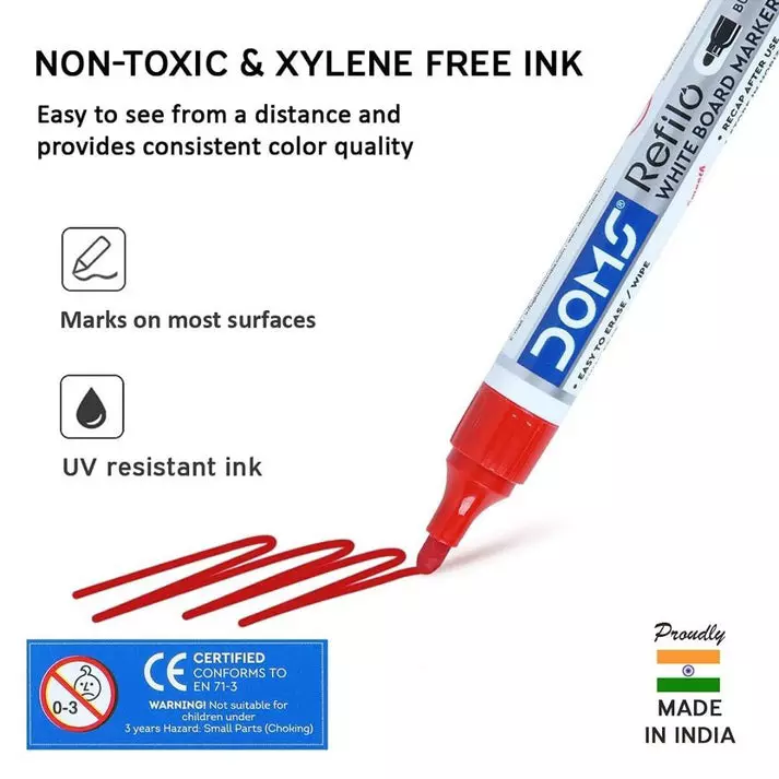 Doms Refilo Permanent Marker Pen Red