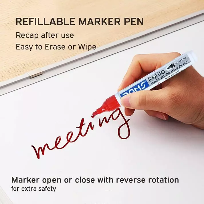 Doms Refilo Permanent Marker Pen Red
