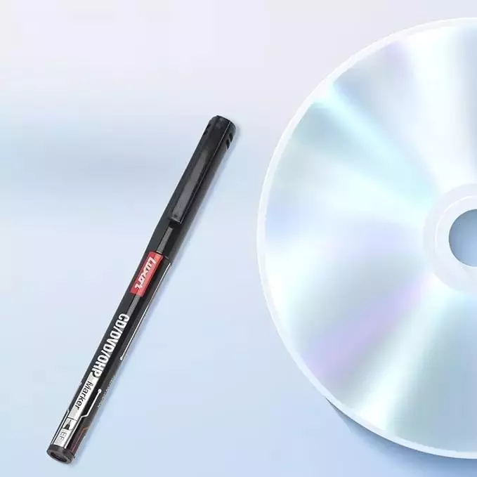Luxor 1236 CD/DVD/OHP Fine Tip Black Permanent Marker (Pack of 120)