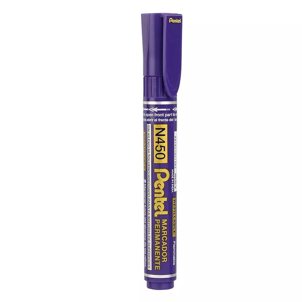 Pentel Permanent Marker Pen Plastic Violet for Home, School & Office Use, N450