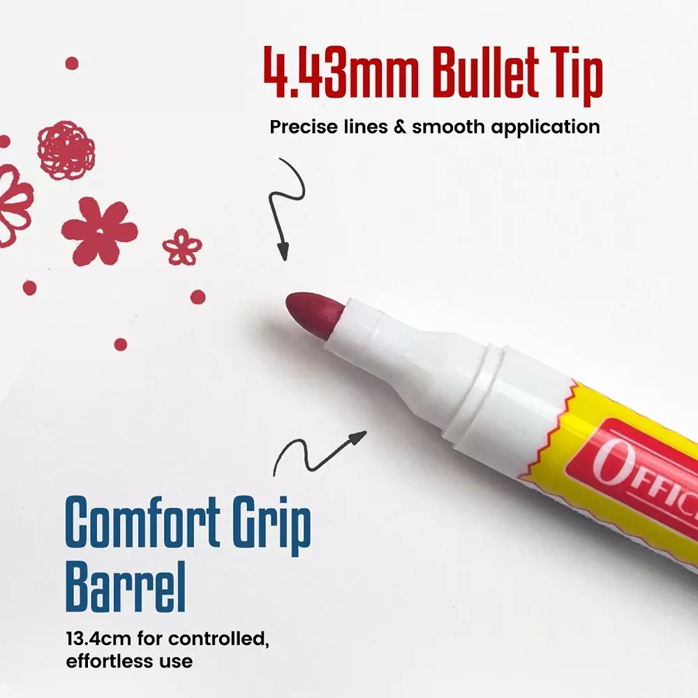 soni-office-mate-fabric-marker-443-mm-bullet-tip-wash-resistant-ink-for-fabric-art-multicolor-pack-of-5