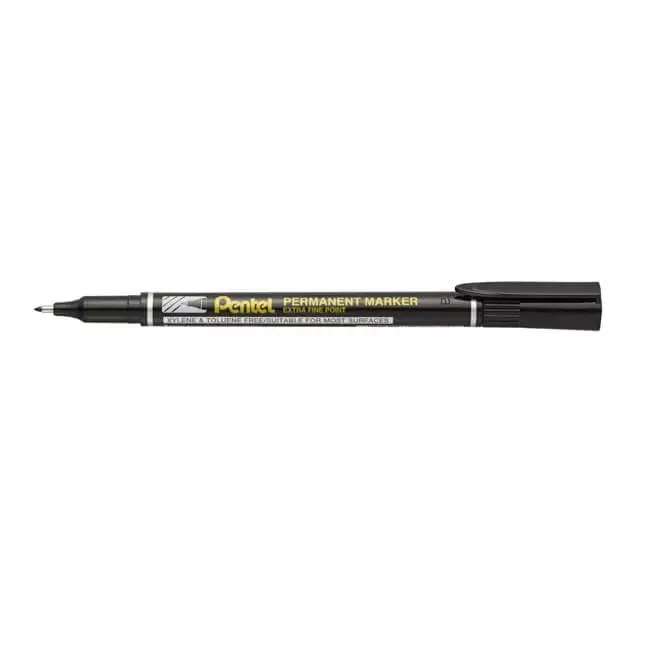 Pentel Permanent Marker Extra Fine Point 1.6 mm Bullet Tip Black Ink, NF450