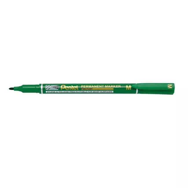 Pentel Permanent Marker Fine Point 2.4 mm Bullet Tip Green Ink, NM470
