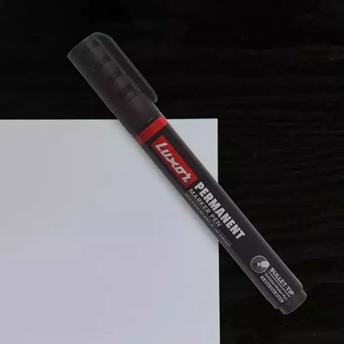 Luxor 1222 Refillable Permanent Bold Marker - Black  (Pack of 100)