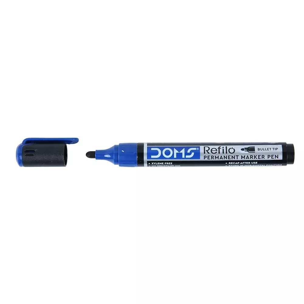 Doms Refilo Permanent Marker Pen Blue