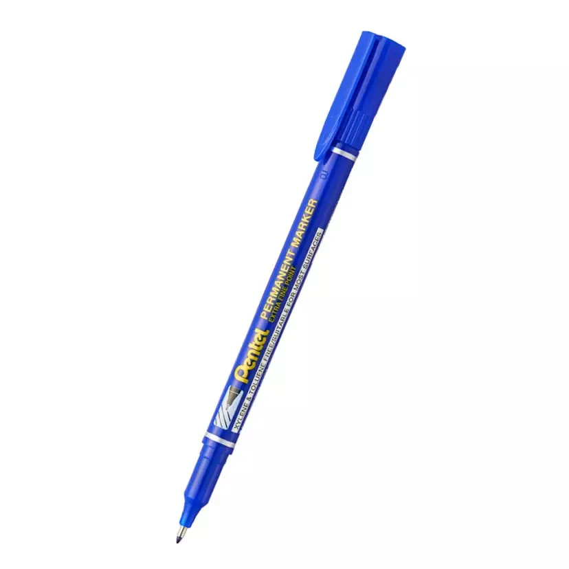 Pentel CD Marker Plastic Blue 0.6 mm Tip Size for Home, School & Office Use, N450 (Pack of 10 Pcs)