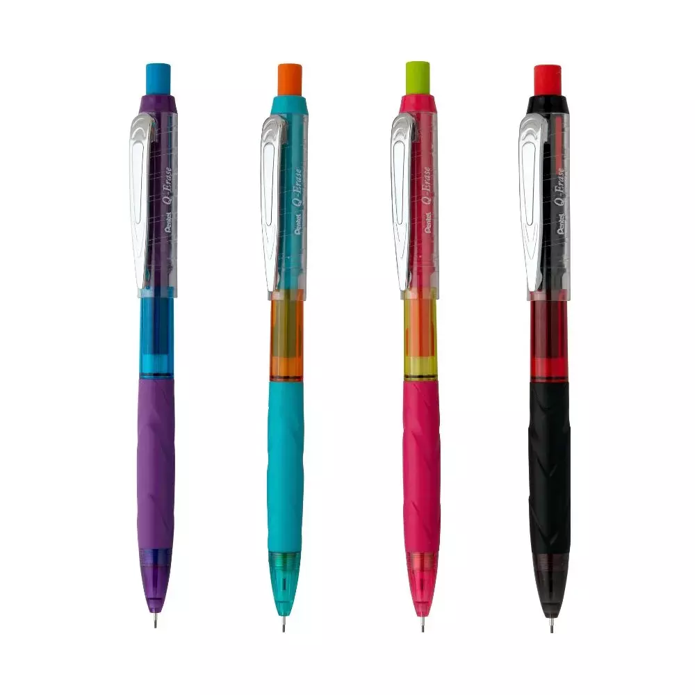 Pentel Q-Erase Mechanical Pencil Plastic Black Ink Color 0.7 mm Tip Size for Home, School & Office Use, QE427