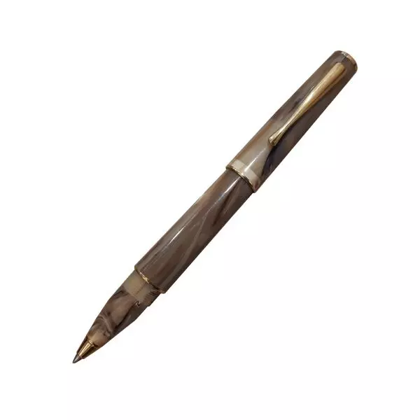 Buy DELTA Italiana Brown Resin With Gold Plated Trim Rollerball Pen from Industrybuying.com