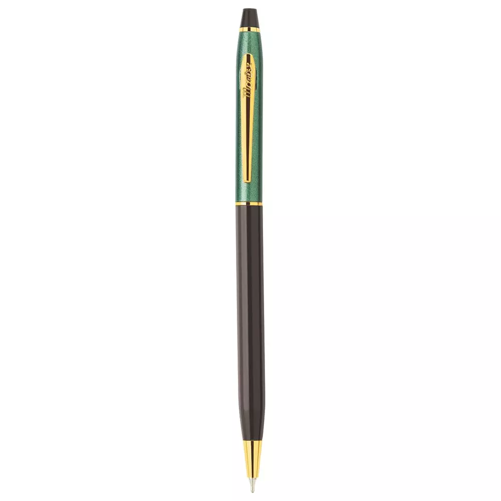 Montex Aero 0.7 mm Tip Ball Pen Green & Black Metal Body, Black Ink Non Toxic Ink & Waterproof Ink