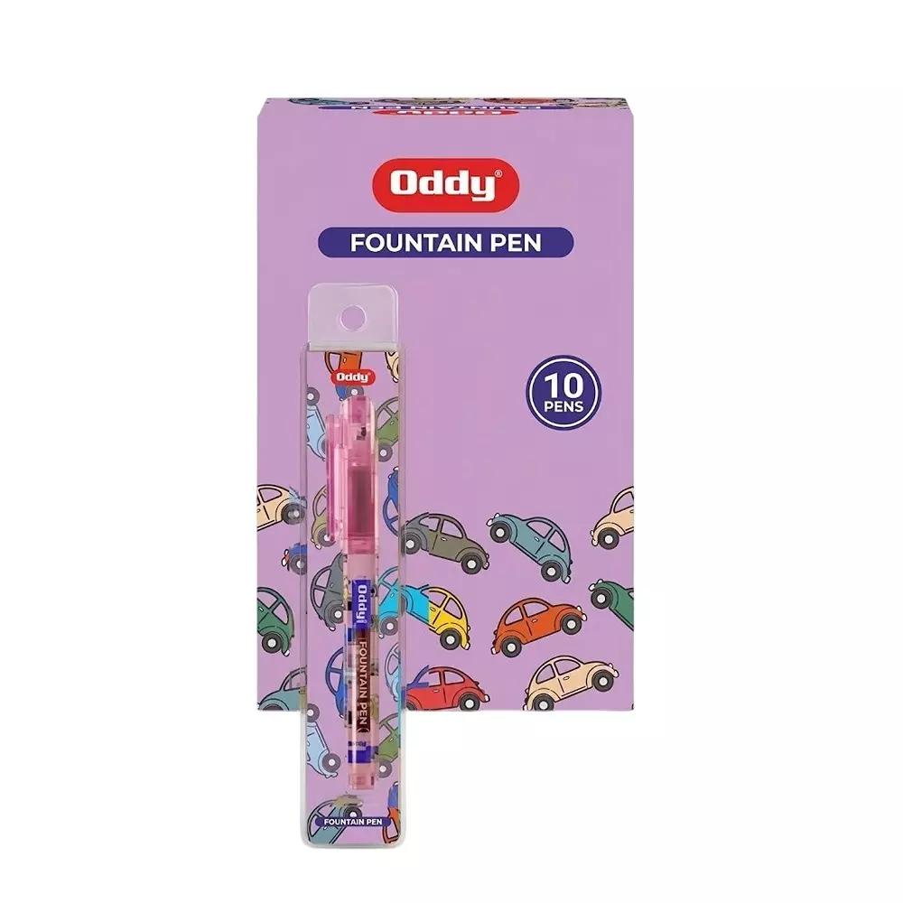 Oddy Fountain Pen Black Plastic for Home, Office & School, FP-01