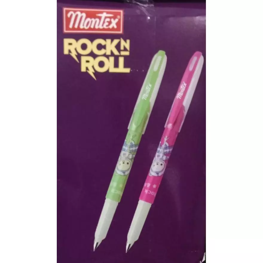 Montex Rock N Roll Fountain Pen Blue Ink Color Plastic for Home, School & Office Use