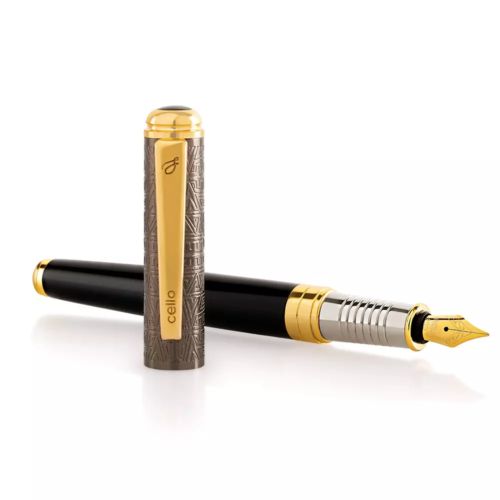 Cello Signature Fountain Pen Cap Closure Type Blue Ink, 8907234016116