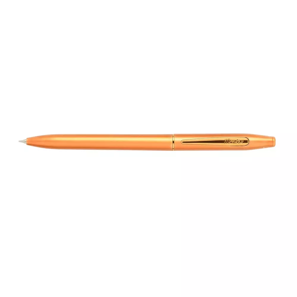 Montex Iconic 0.7 mm Tip Ball Pen Golden Metal Body, Black Ink Twist Mechanism Non Toxic Ink & Waterproof Ink