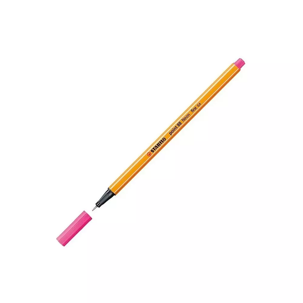 Stabilo Point 88 Fineliner Pen 0.4 mm Metal Enclosed Tip, Pink Shades