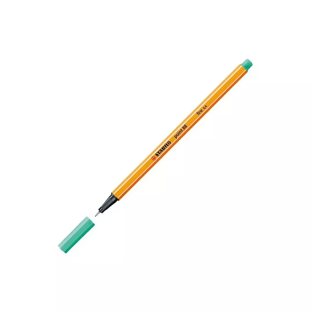 Stabilo Point 88 Fineliner Pen 0.4 mm Metal Enclosed Tip Ice Green, 88/13