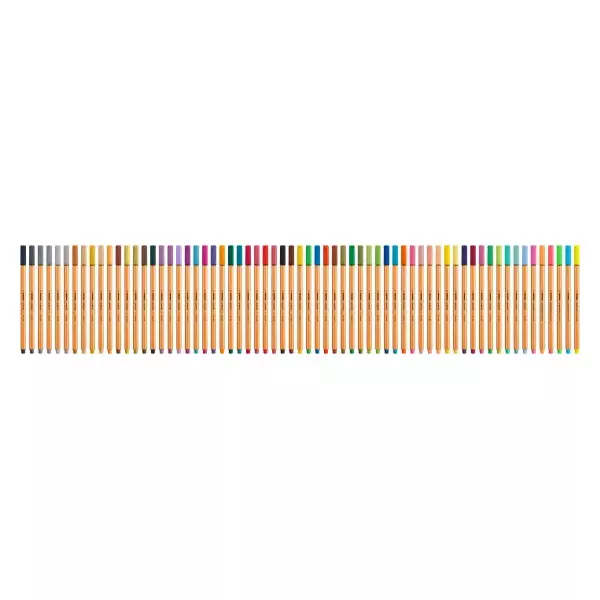 Stabilo Point 88 Fineliner Pen 0.4 mm Metal Enclosed Tip Light Red, 88/48-10PC (Pack of 10)