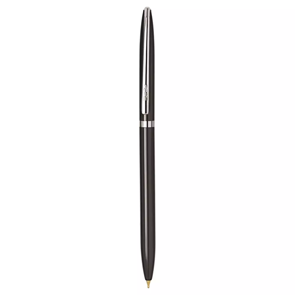 Montex Crossword 0.7 mm Tip Ball Pen Black Metal Body, Red Ink Twist Mechanism Non Toxic Ink & Waterproof Ink