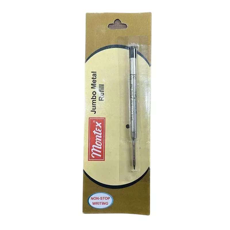 Montex Jumbo (Jotter) Metal Refill Black Ink Color Plastic for Home, School & Office Use