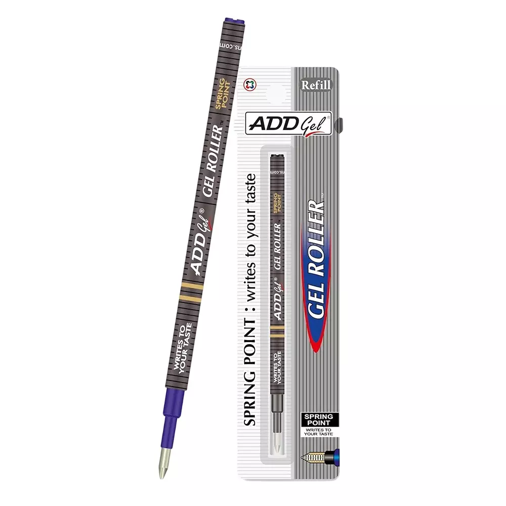 Add Gel Roller Refill Blue Ink Color (Pack of 10)