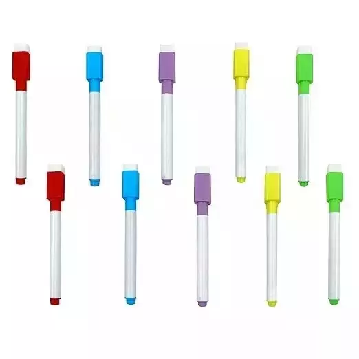 Generic Whiteboard Black Ink Marker with Eraser Cap (Pack of 100)