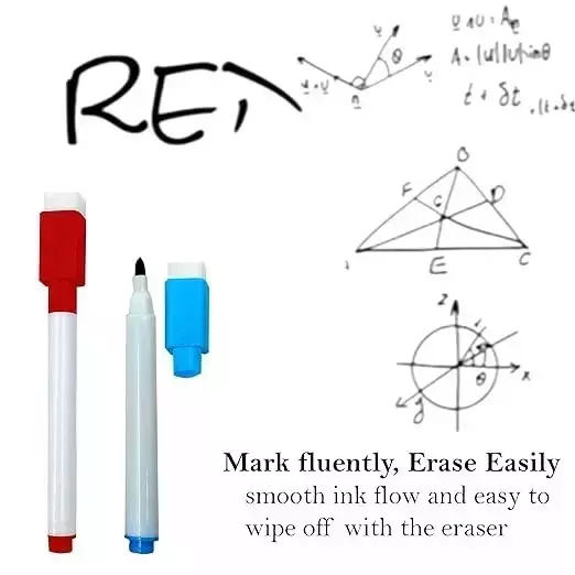 Generic Whiteboard Black Ink Marker with Eraser Cap (Pack of 100)