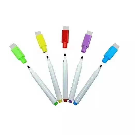Generic Whiteboard Black Ink Marker with Eraser Cap (Pack of 100)