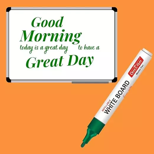 Soni Office Mate Green White Board Marker Duster Ink Kit with 500 ml Ink + Marker + Duster + 50 ml Cleaner + 5 Nibs for School, Office and Home