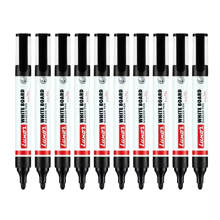 Luxor 1223 Whiteboard Marker Pens Black (Pack of 50)