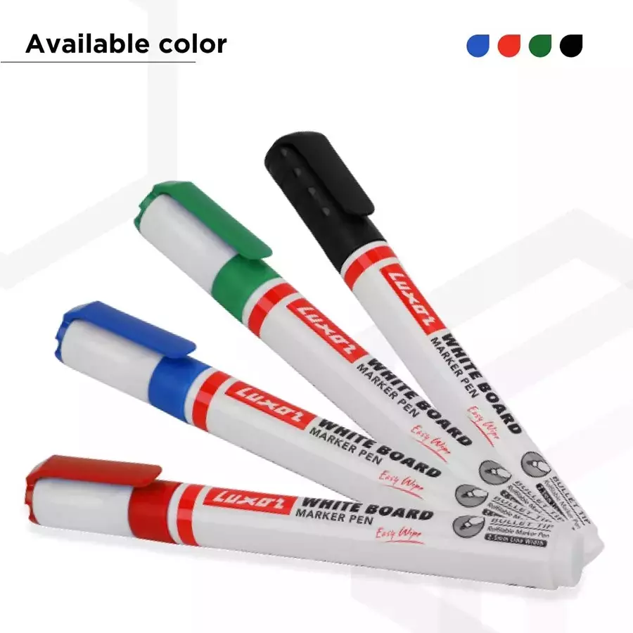 Luxor 1223 Whiteboard Marker Pens Black (Pack of 50)