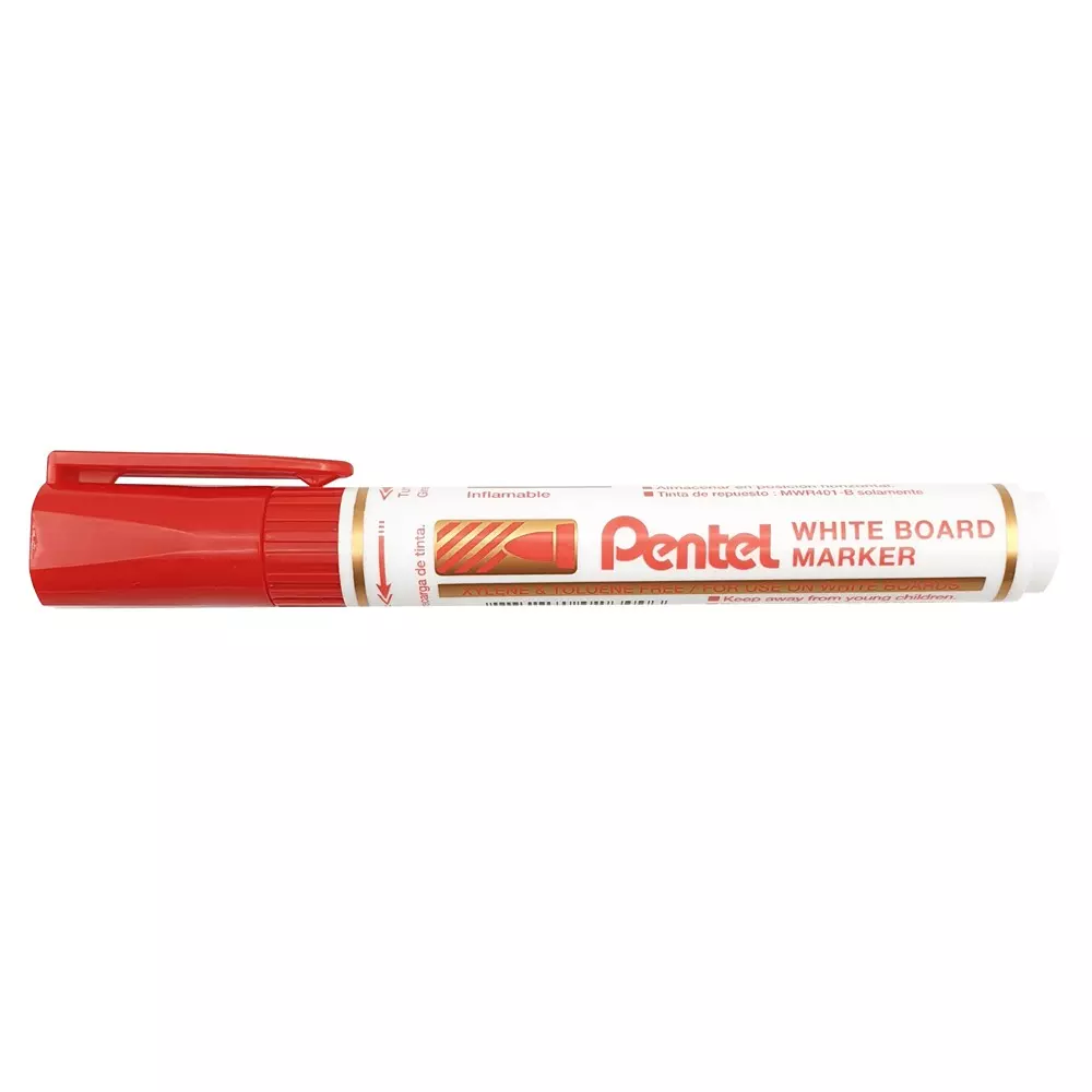 Pentel White Board Marker Plastic Red for Home, School & Office Use, M450
