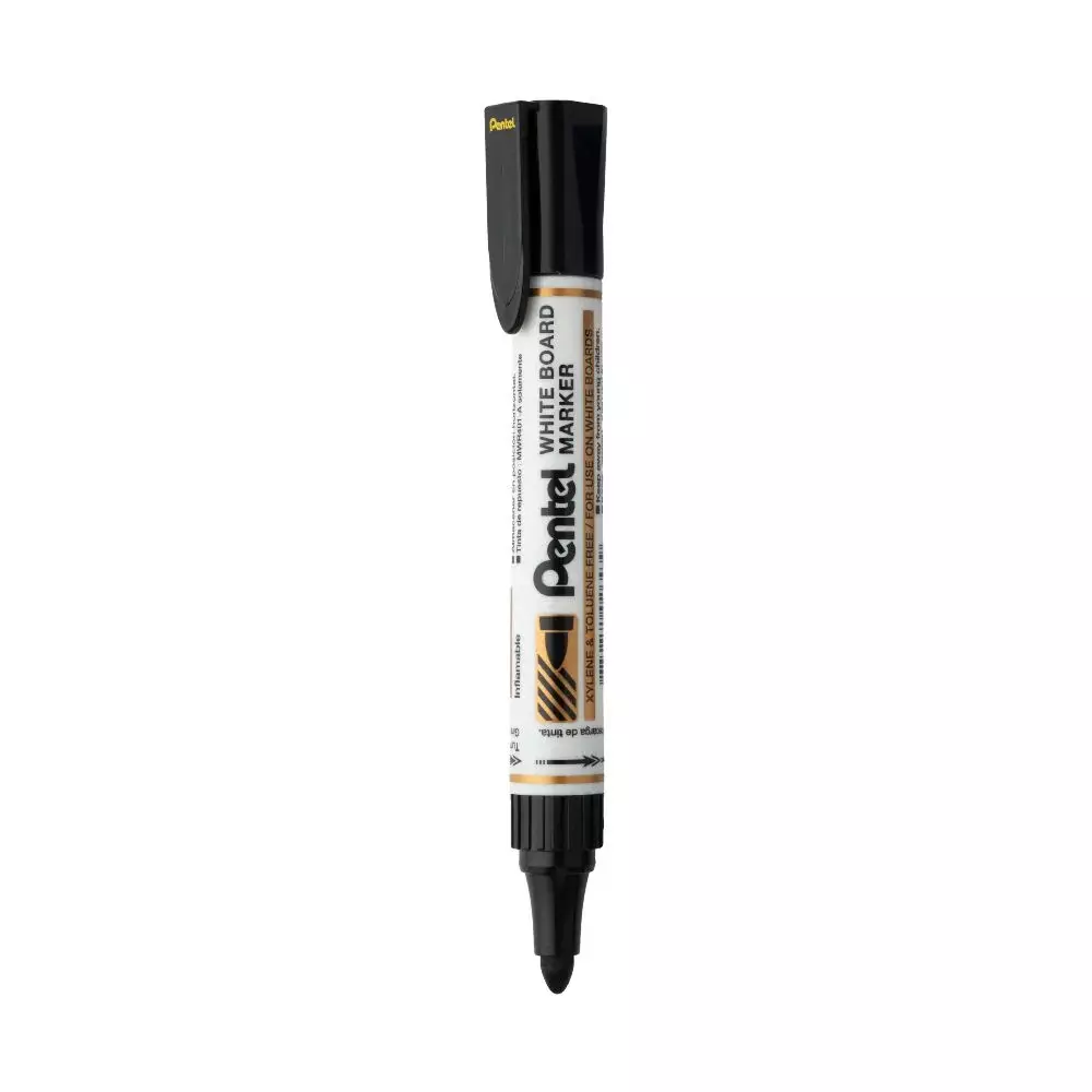 Pentel White Board Marker Plastic Black for Home, School & Office Use, MW45