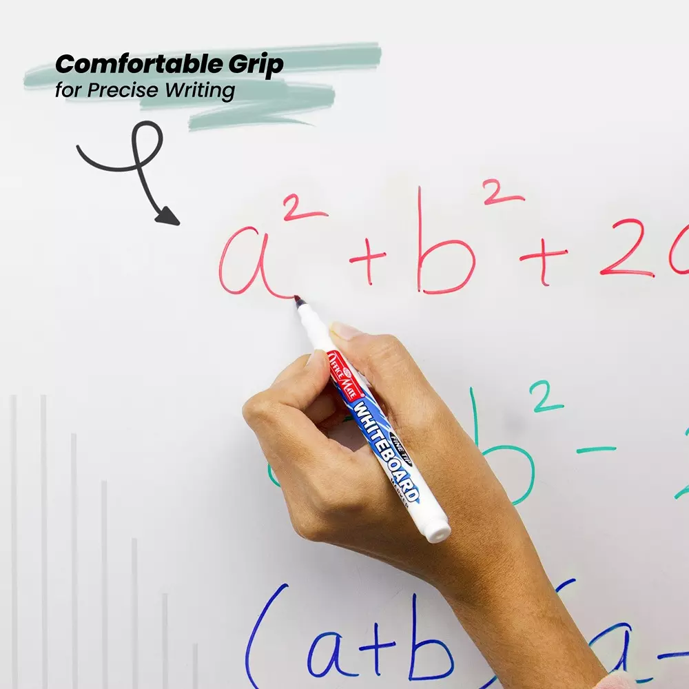 soni-office-mate-fine-tip-whiteboard-marker-with-duster-cap-25-mm-bullet-tip-multicolor-for-schools-offices-pack-of-10