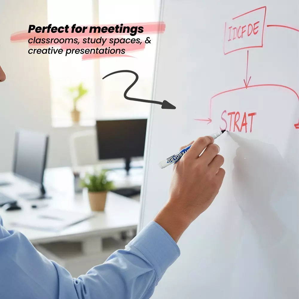 soni-office-mate-fine-tip-whiteboard-marker-with-duster-cap-25-mm-bullet-tip-multicolor-for-schools-offices-pack-of-10