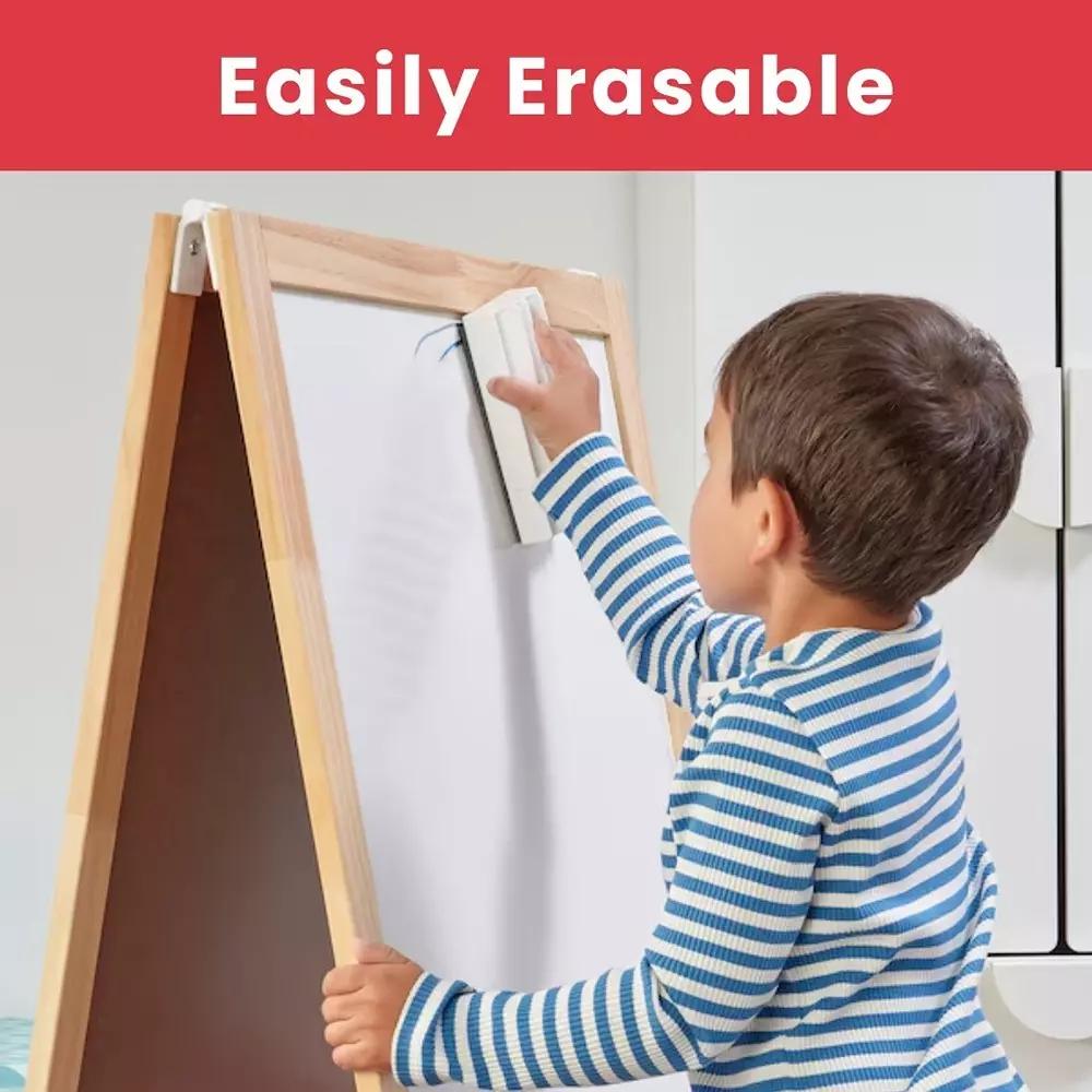 Soni Office Mate Whiteboard Marker With Duster on Cap Type Quick Dry, Easy Wipe 4.43 mm Bullet Tip Ideal For Home, School & Office Use, Multicolor (Pack of 10)