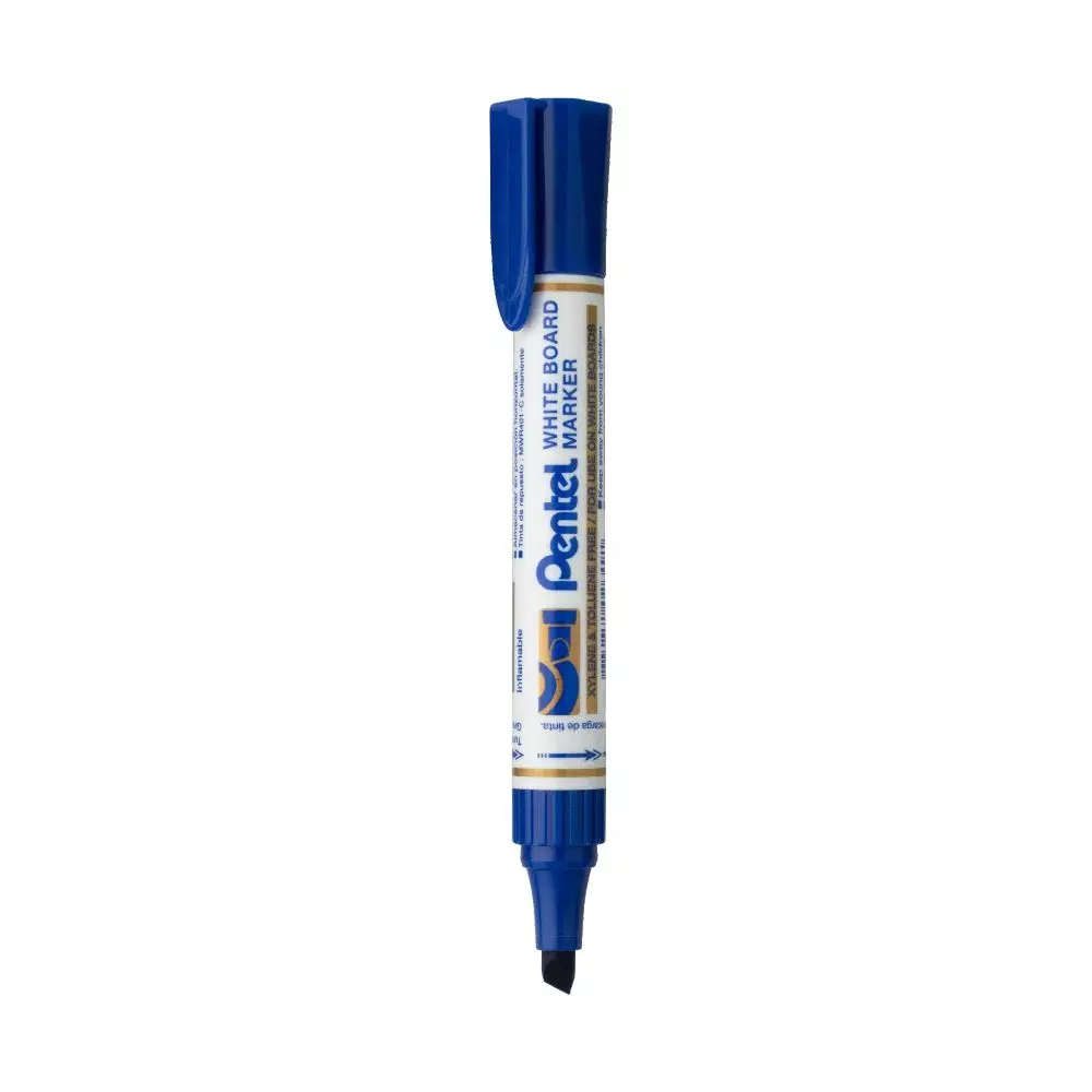 Pentel White Board Marker Plastic Blue for Home, School & Office Use, MW40