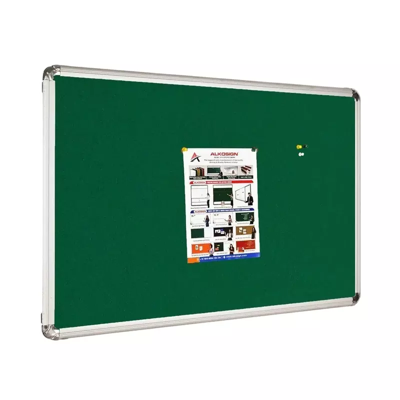 ALKOSIGN Green Color Notice Board Size 450x600 mm for Offices, Schools, Colleges, Institutions