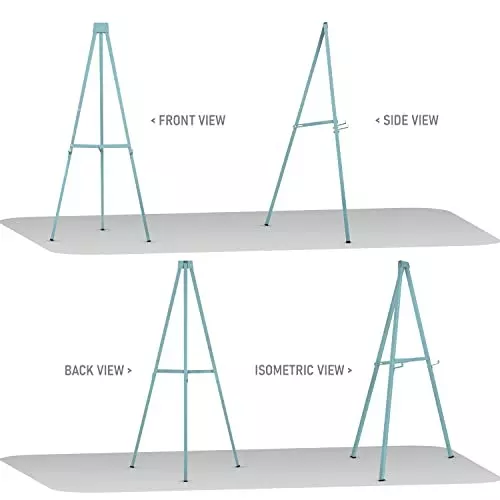 EDUWAY Foldable Easel or Tripod Stand Green Adjustable Up to 152x91 cm (5x3 Feet)