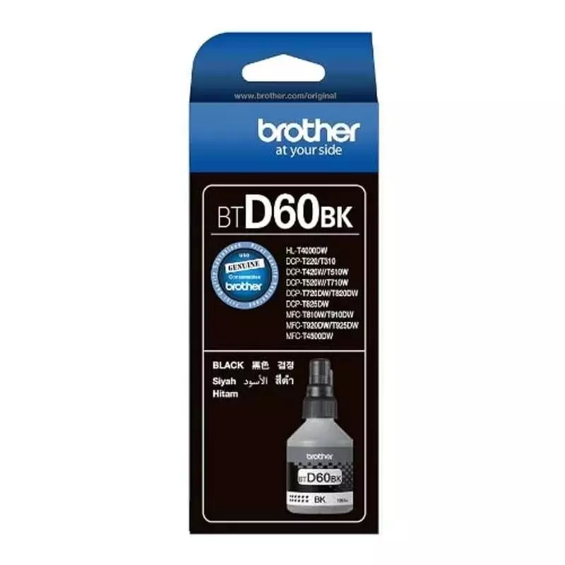 Brother Black Ink Bottle 108 ml, BT D60BK