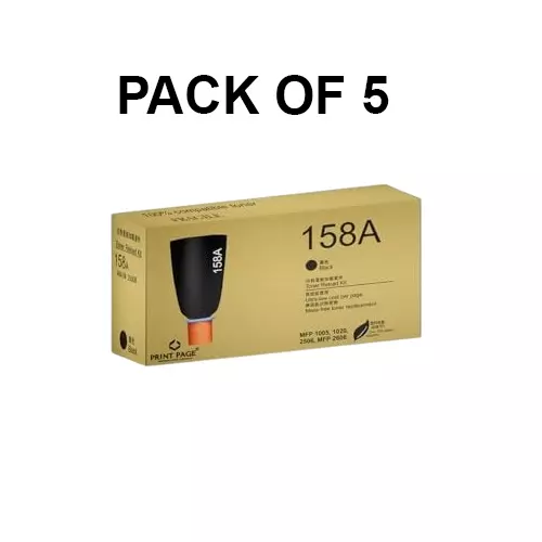 GENERIC 158A Black compatible LaserJet Tank Toner Reload Kit, W1580A (Pack of 5)