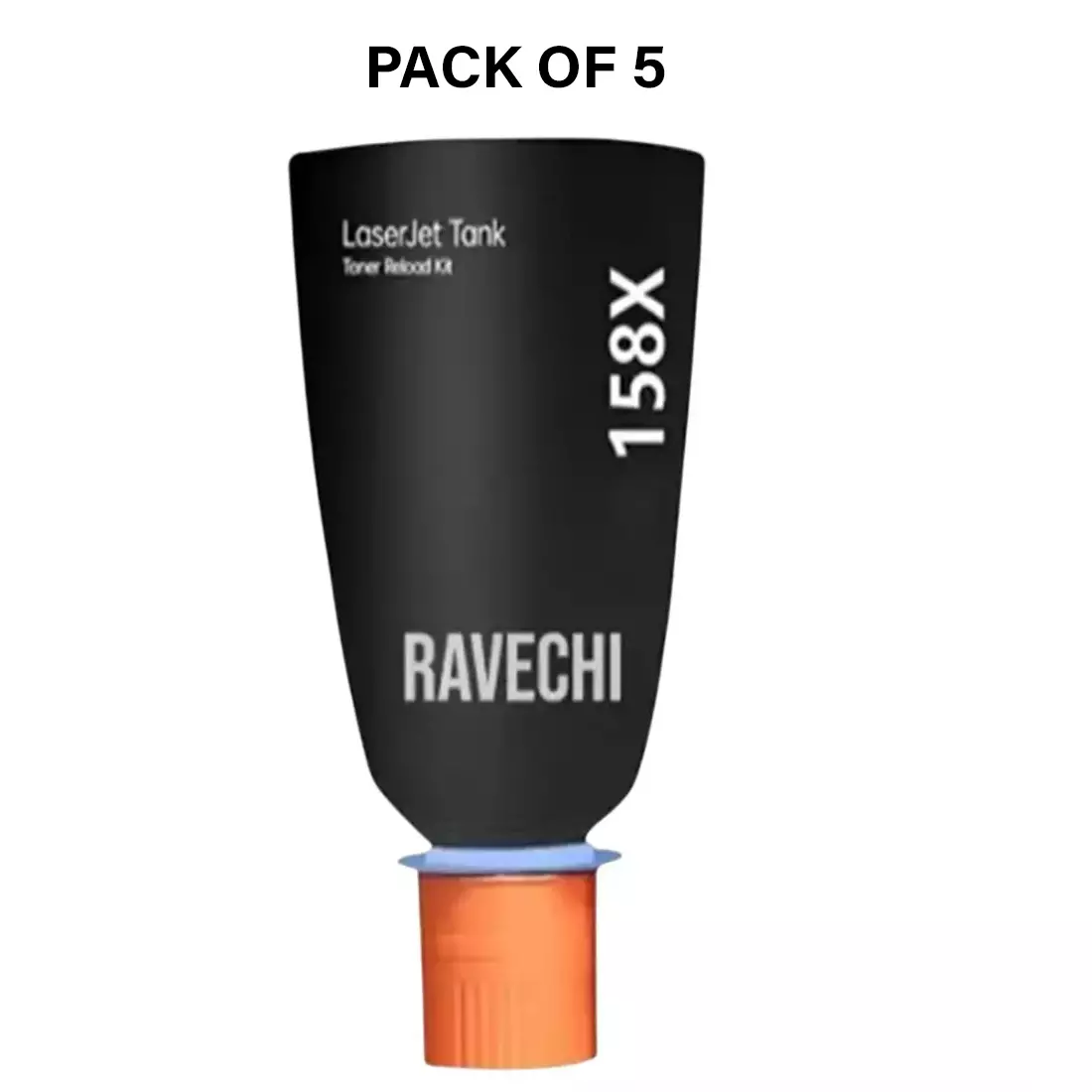 GENERIC 158X Laserjet Tank Toner Reload Kit Black for HP Laserjet Tank  MFP 1005, 1020, 2506, 2606 (pack of 5)