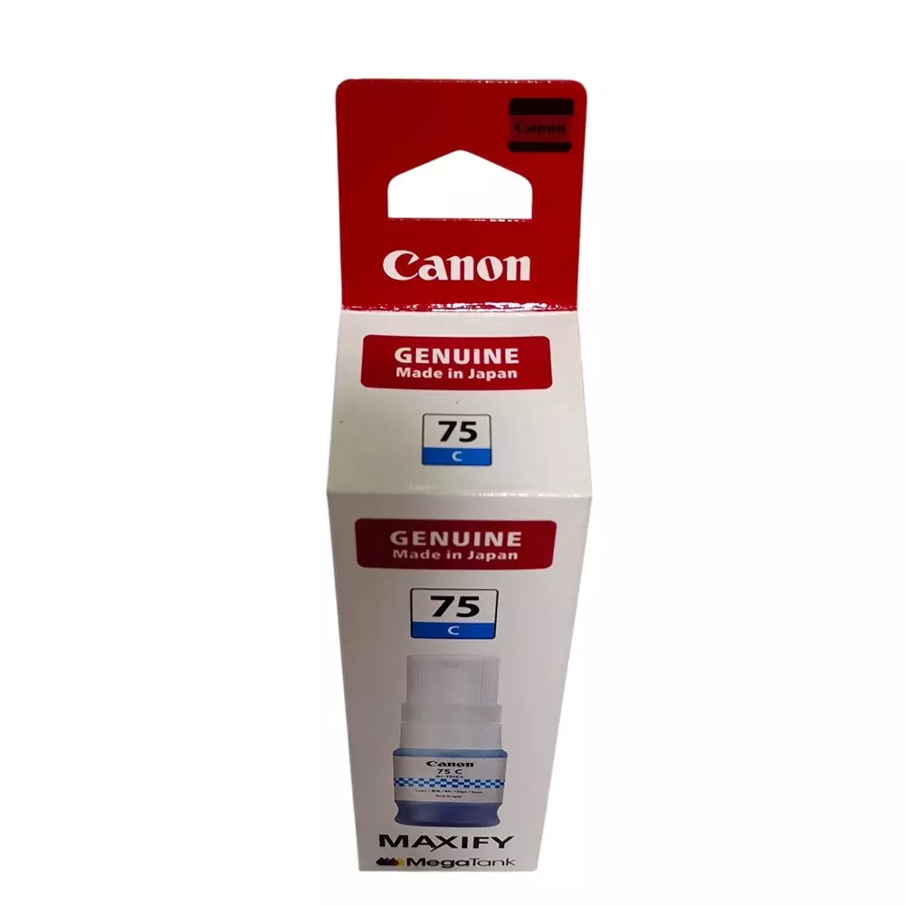 Canon Ink Cartridge Cyan Ink Color 40 ml Bottle for GX1070, GX2070 Models, GI-75 C ASA