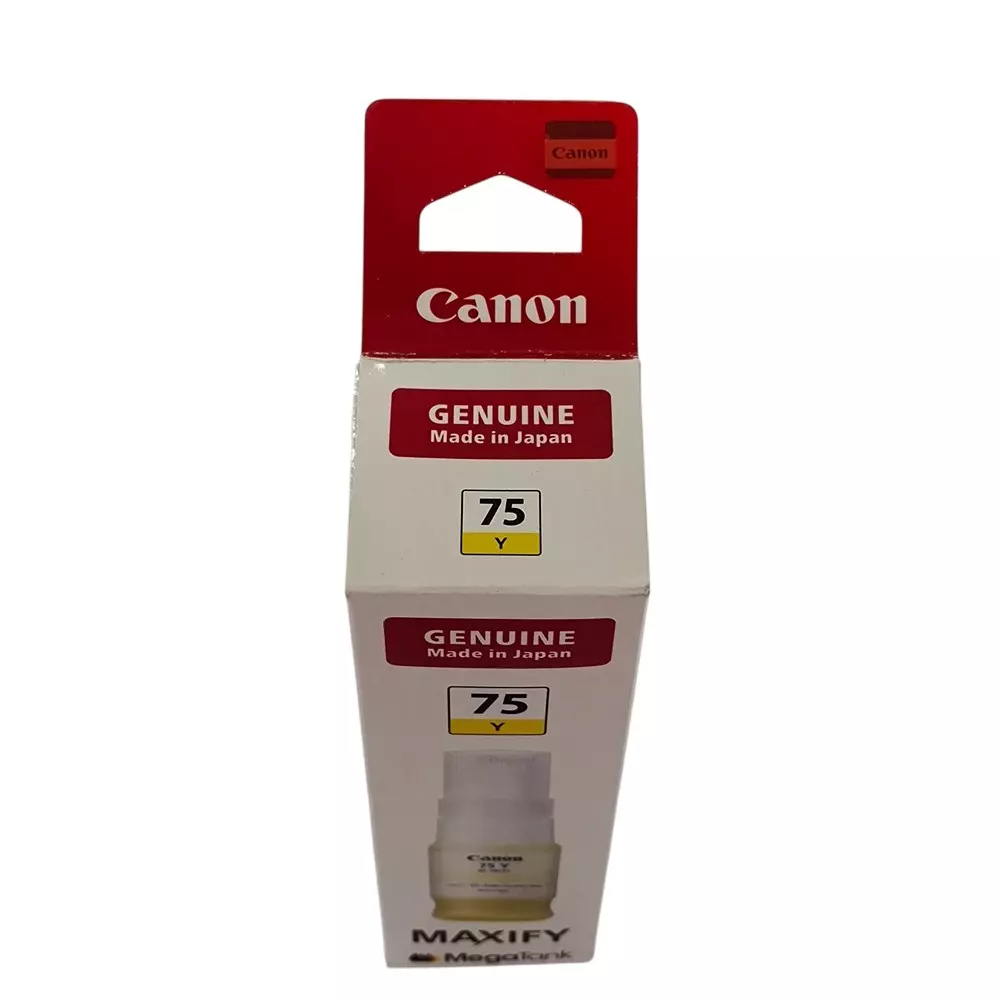 Canon Ink Cartridge Yellow Ink Color 40 ml Bottle for GX1070, GX2070 Models, GI-75 Y ASA