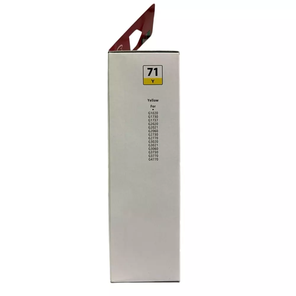 Canon Ink Cartridge Yellow Ink Color 70 ml Bottle for G1020, 2020, 3020, 2060, 3060, G1737, 2770, 3770, 4770, G1730, G2730, G3730 Models, GI-71S Y IN