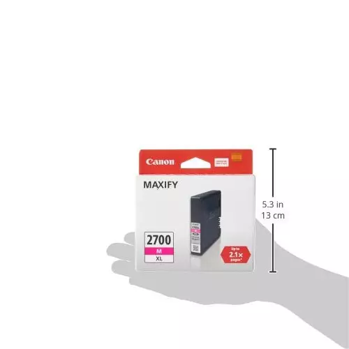 Canon Ink Cartridge Magenta Ink Color 14.4 ml Bottle for MB5070, 5170, 5370, 5470, iB4070, 4170 Models, PGI-2700 M XL IN