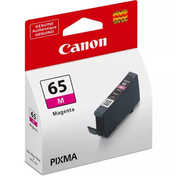 Canon Ink Cartridge Magenta Ink Color 12.6 ml Bottle for PRO-200 Models, CLI-65 M