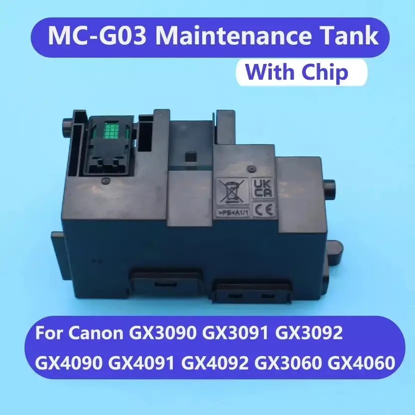 Canon Maintenance Cartridge Bundle Black Ink Color for GX3070, 3072, 4070 Models, MC-G03