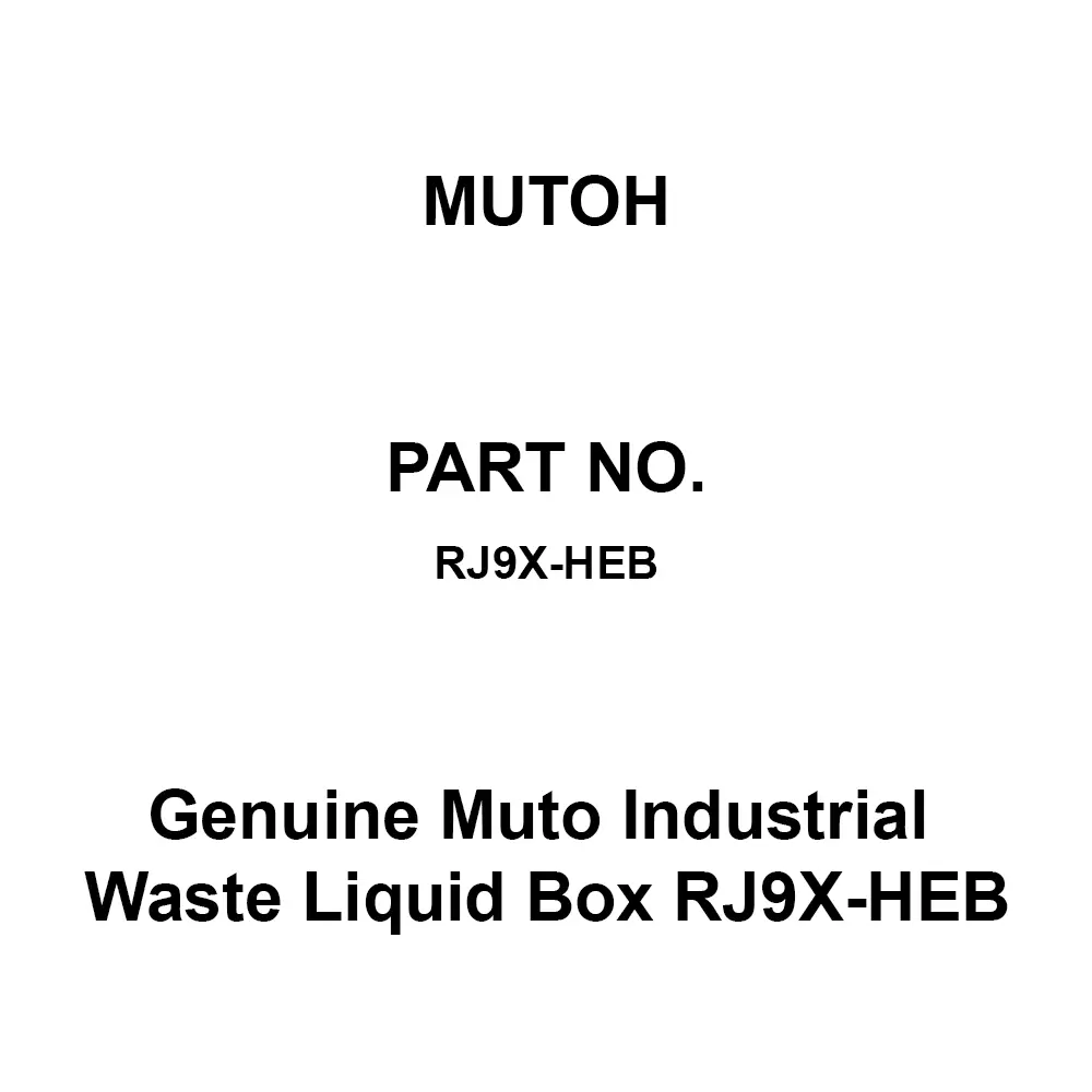 MUTOH Genuine Muto Industrial Waste Liquid Box RJ9X-HEB, RJ9X-HEB